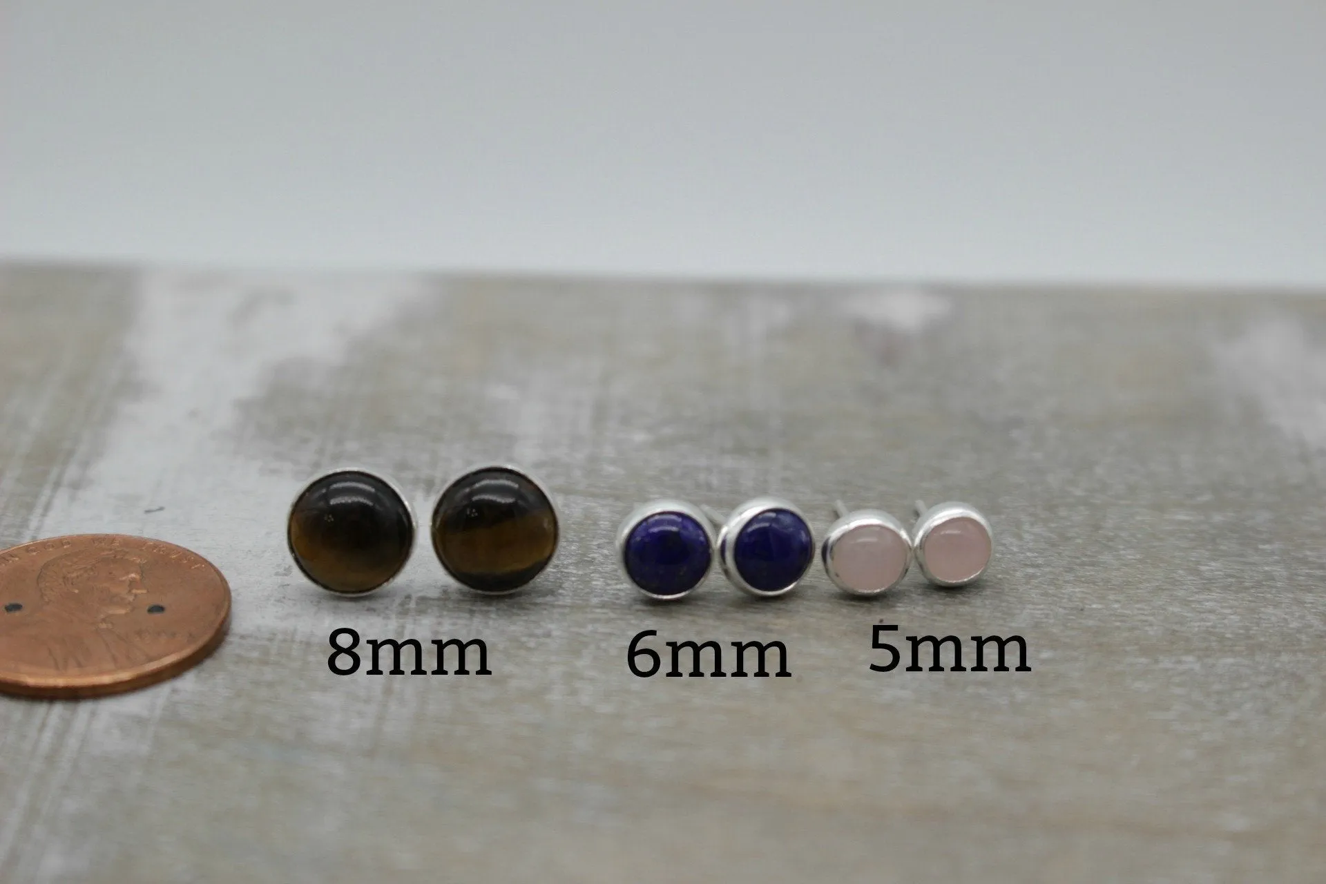 Blue Lapis Earrings - 6mm studs