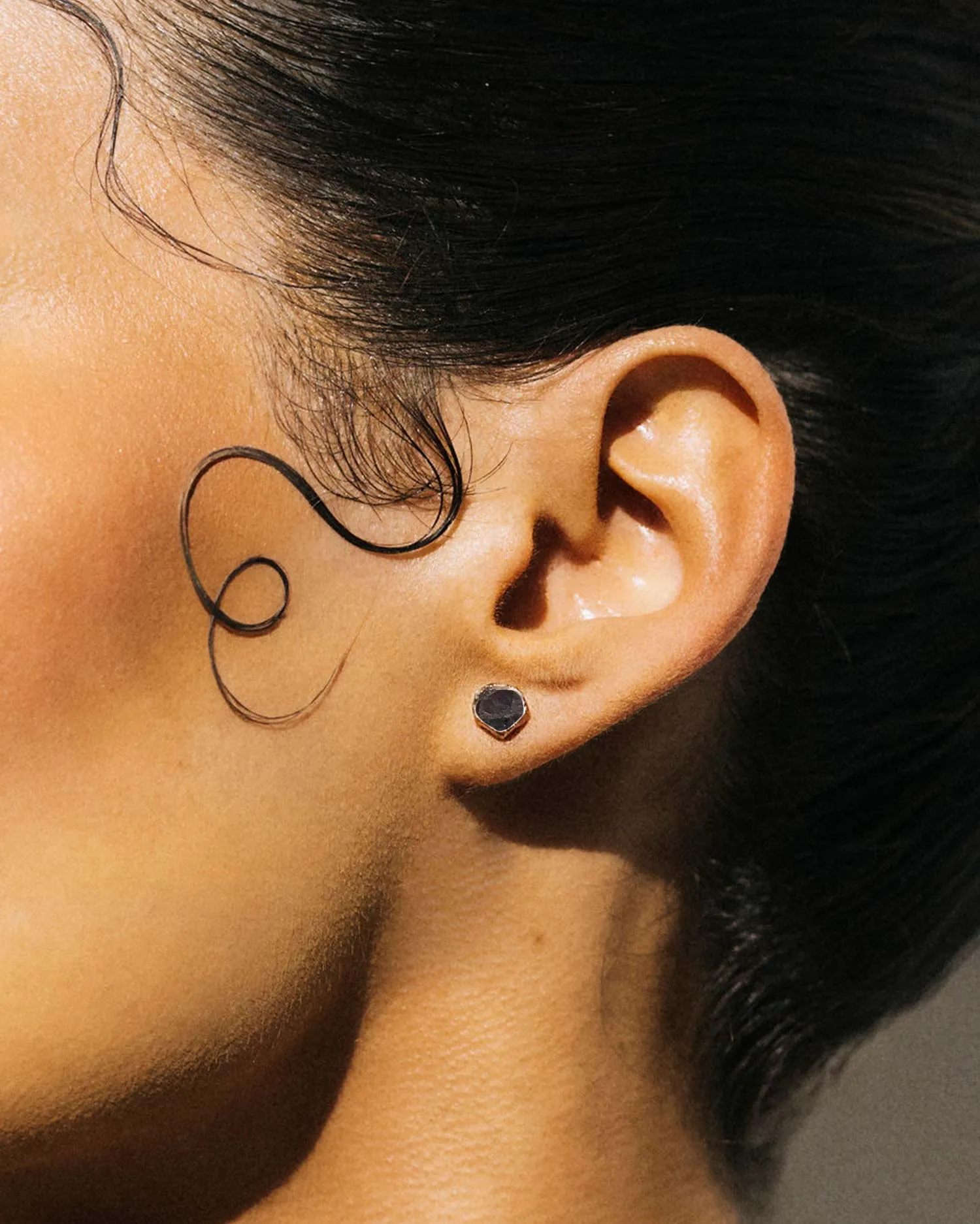 Blue Sapphire Post Earrings