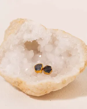 Blue Sapphire Post Earrings