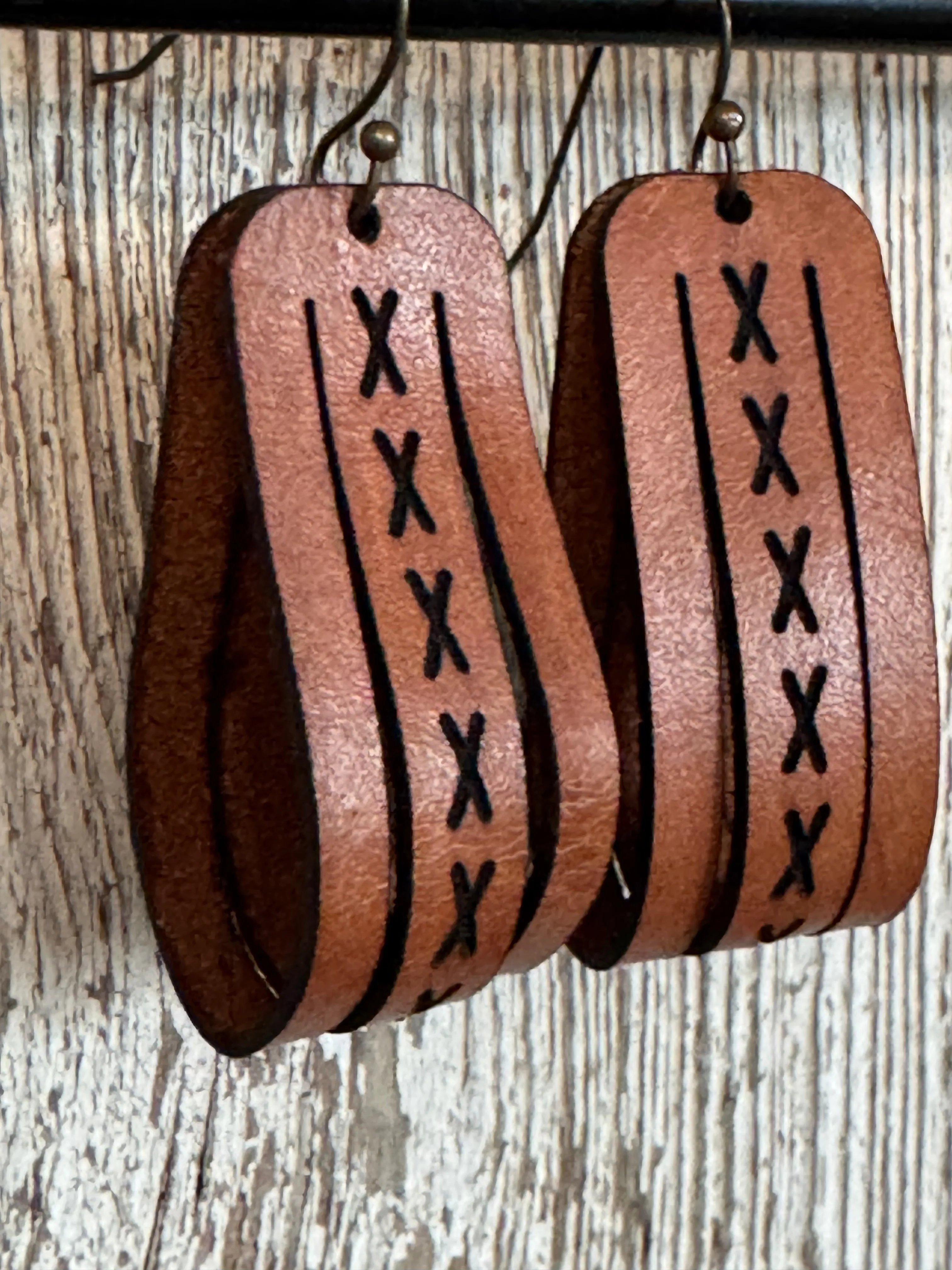 Boho X Leather Earrings