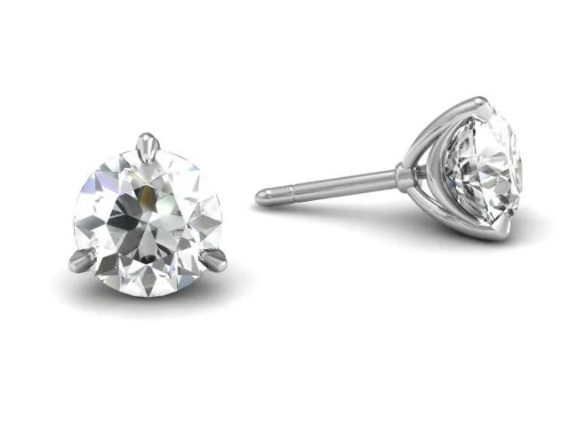 Bostonian Swag Diamond Stud Earrings