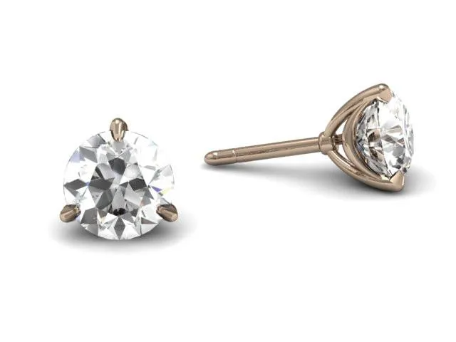 Bostonian Swag Diamond Stud Earrings