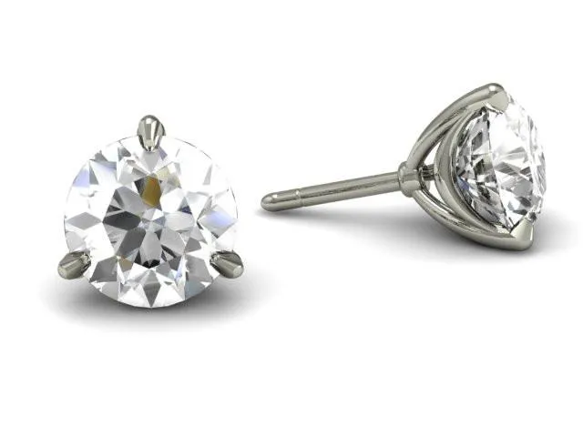 Bostonian Swag Diamond Stud Earrings