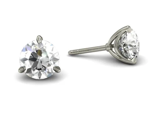 Bostonian Swag Diamond Stud Earrings