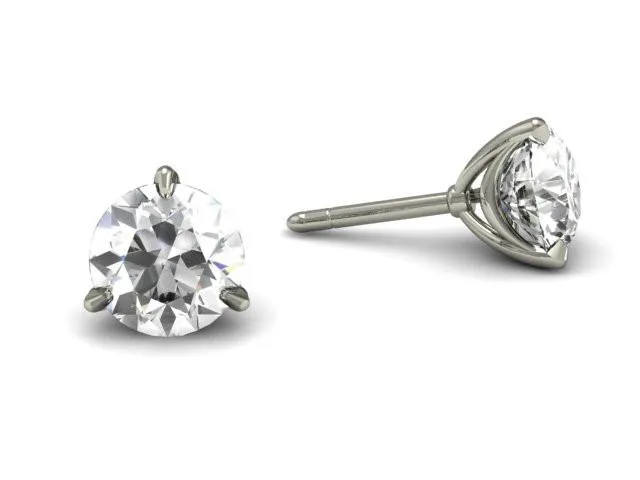 Bostonian Swag Diamond Stud Earrings