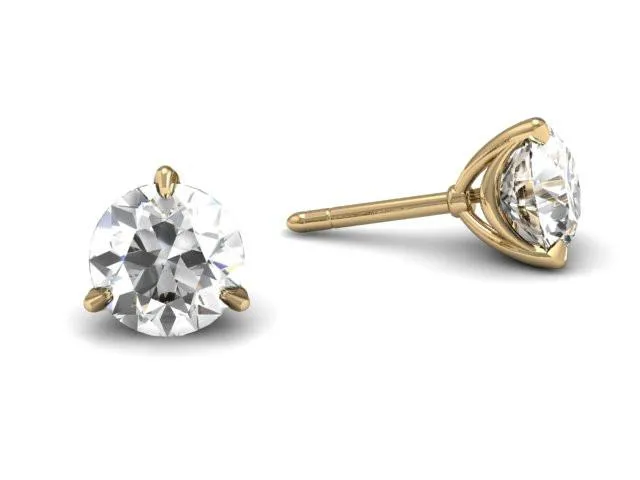 Bostonian Swag Diamond Stud Earrings