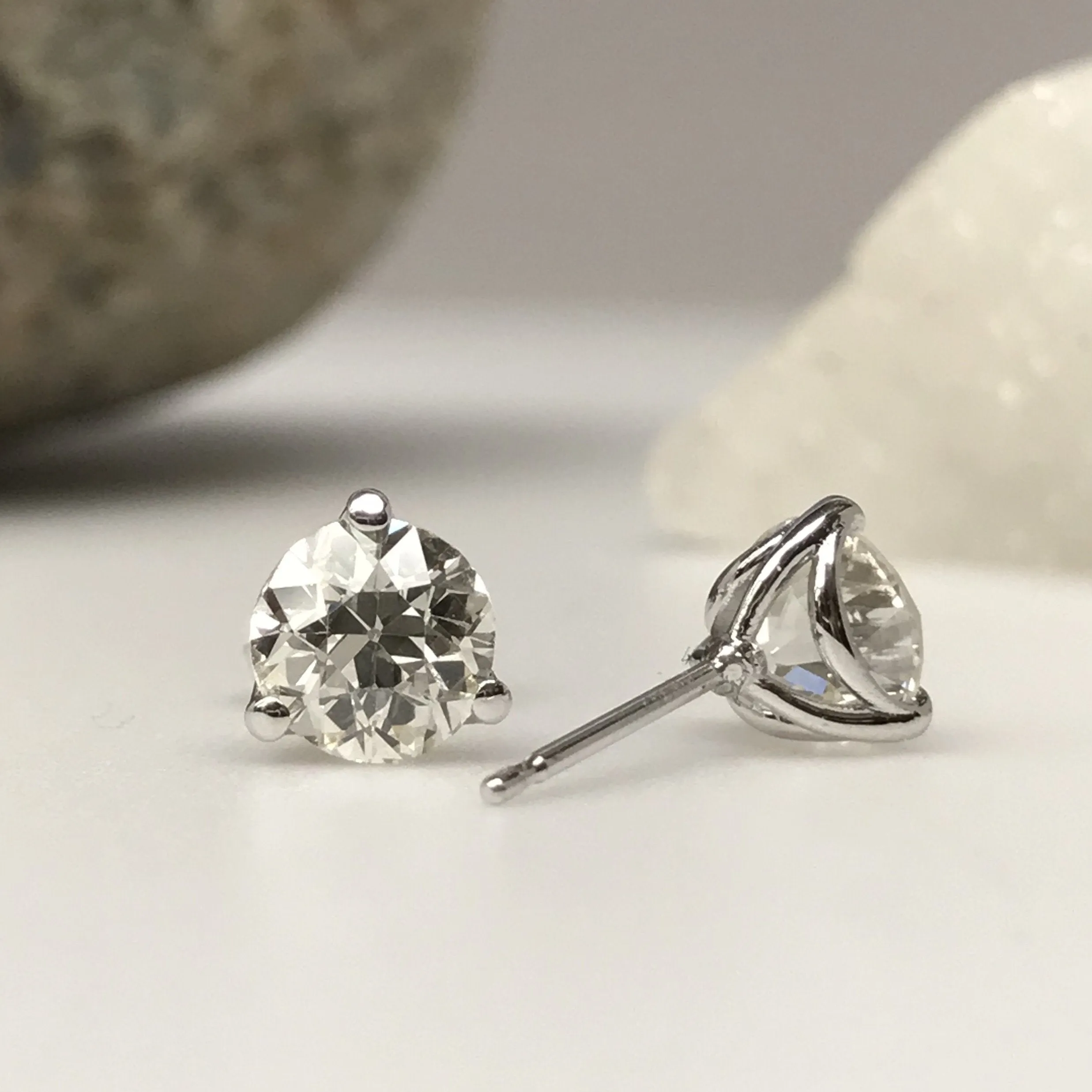 Bostonian Swag Diamond Stud Earrings