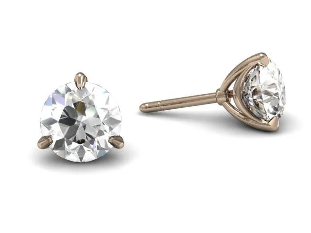 Bostonian Swag Diamond Stud Earrings