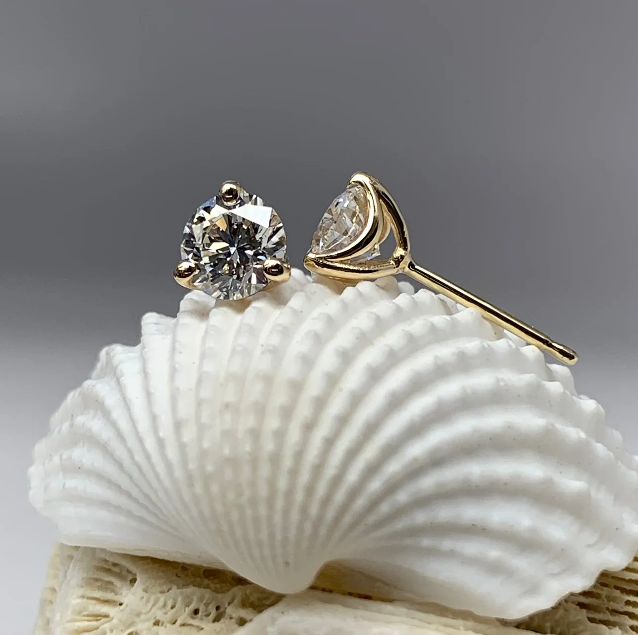 Bostonian Swag Diamond Stud Earrings
