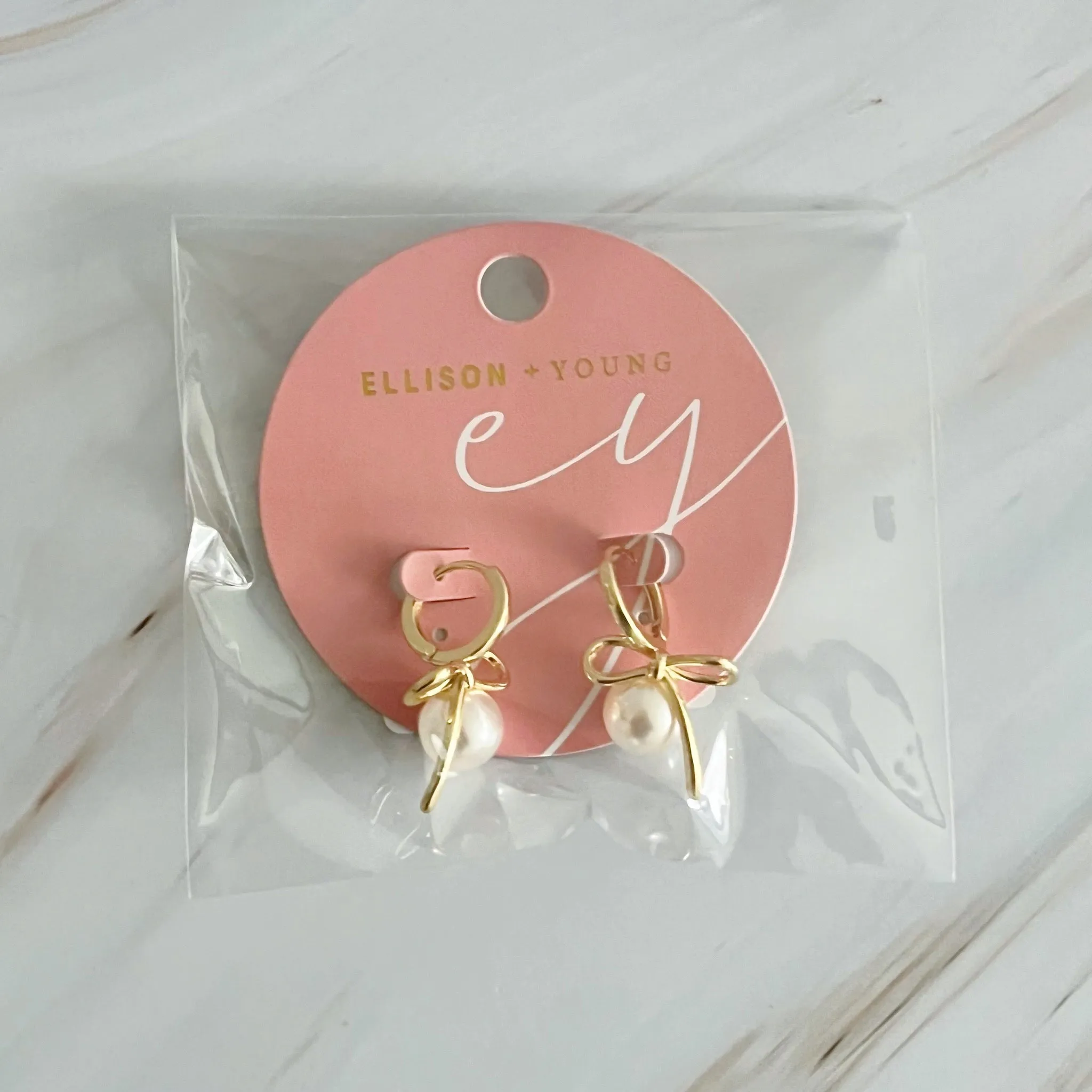 Bowed With Pearl Drop Earrings