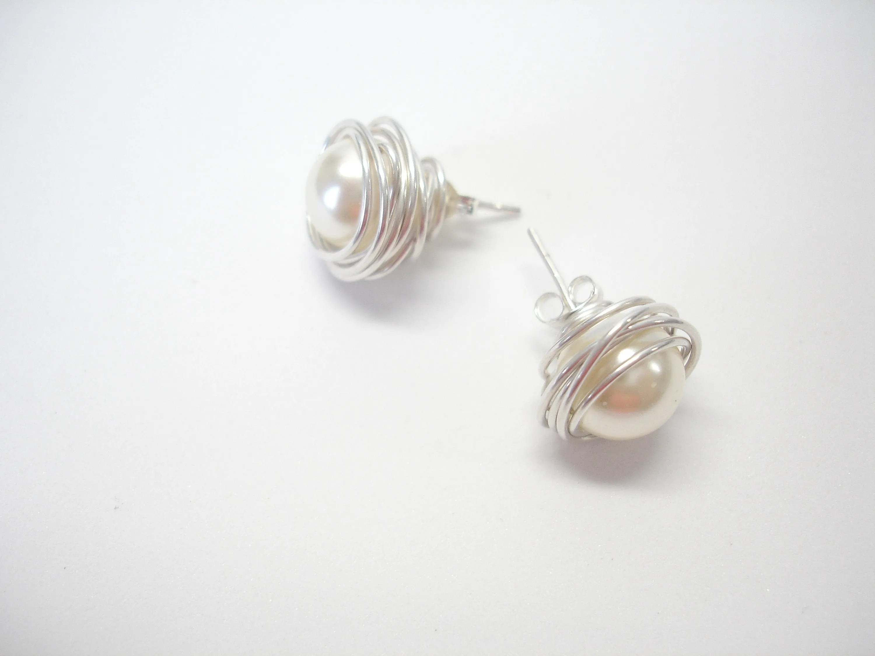 Bridesmaid gift. Stud sterling silver earrings for bridesmades. Crystal jewelry.