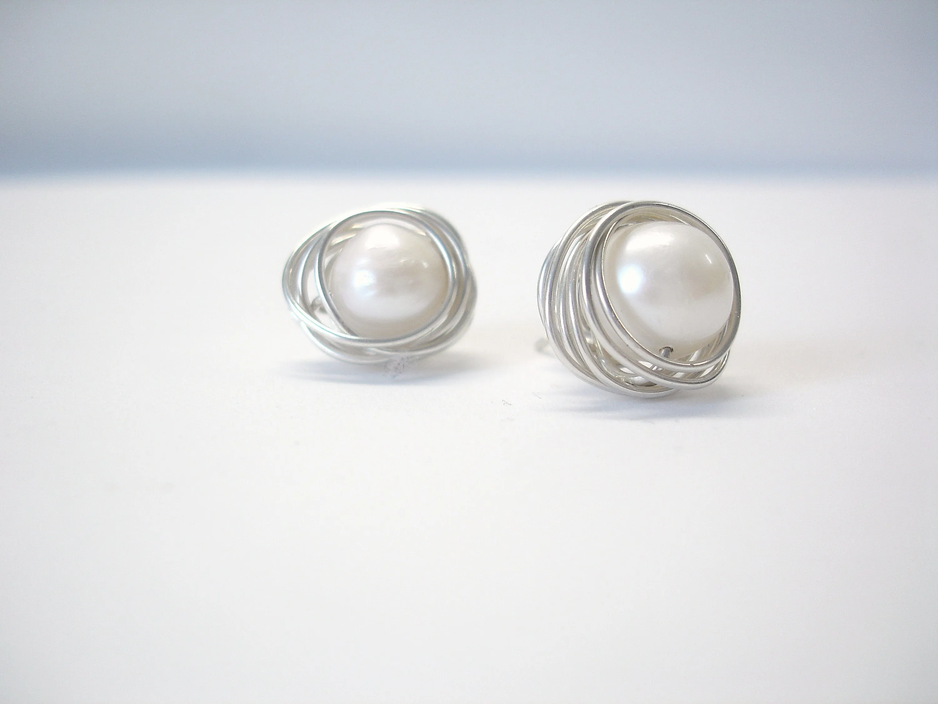 Bridesmaid gift. Stud sterling silver earrings for bridesmades. Crystal jewelry.