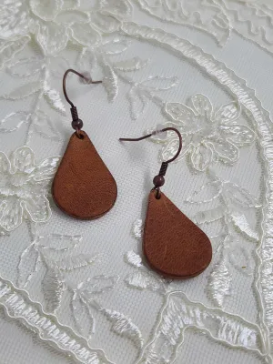 Brown Leather Teardrop
