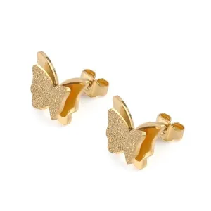 Butterfly Frosted Stud Earrings
