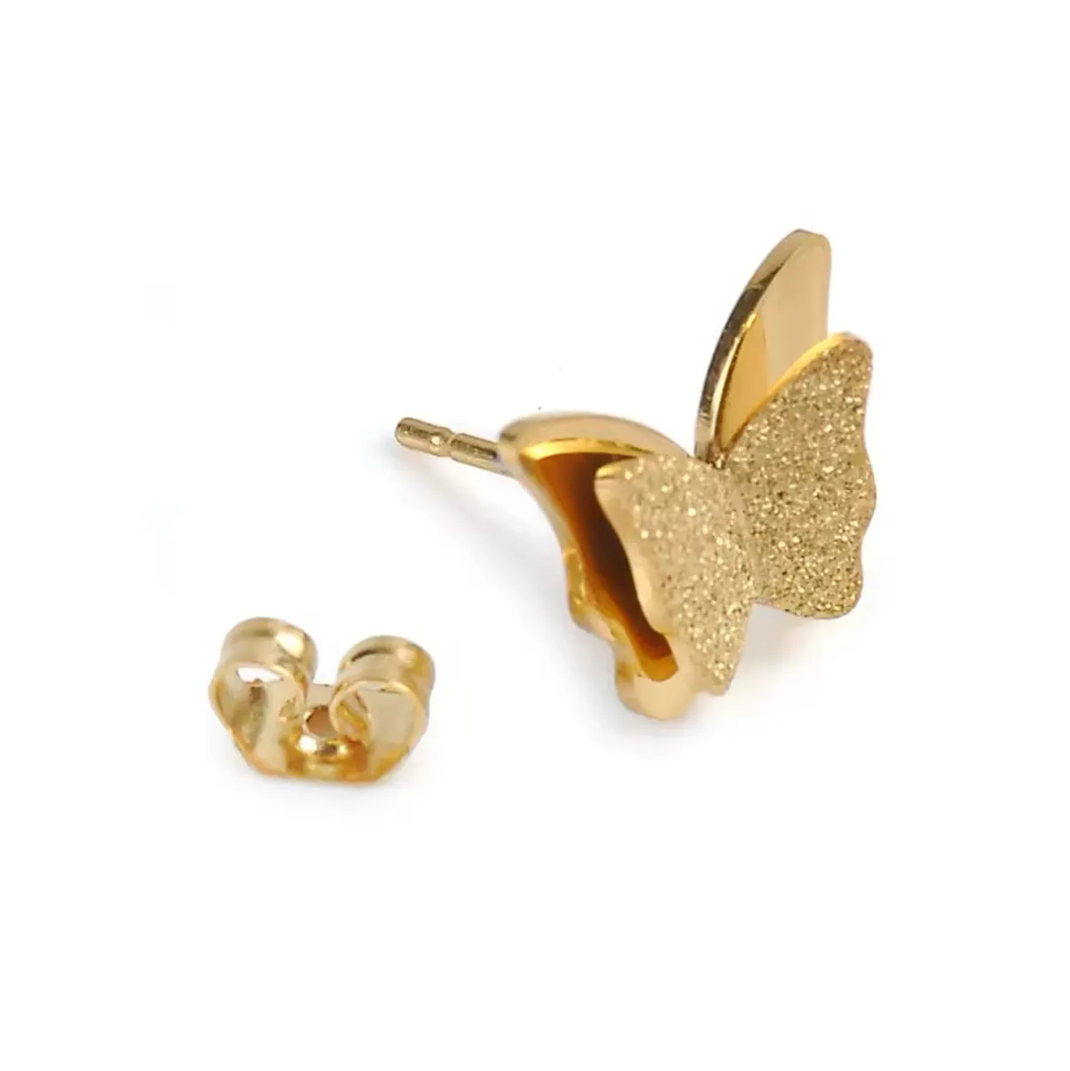 Butterfly Frosted Stud Earrings