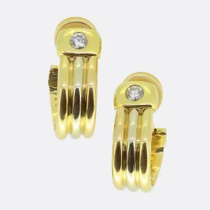 Cartier Trinity Hoop Diamond Earrings
