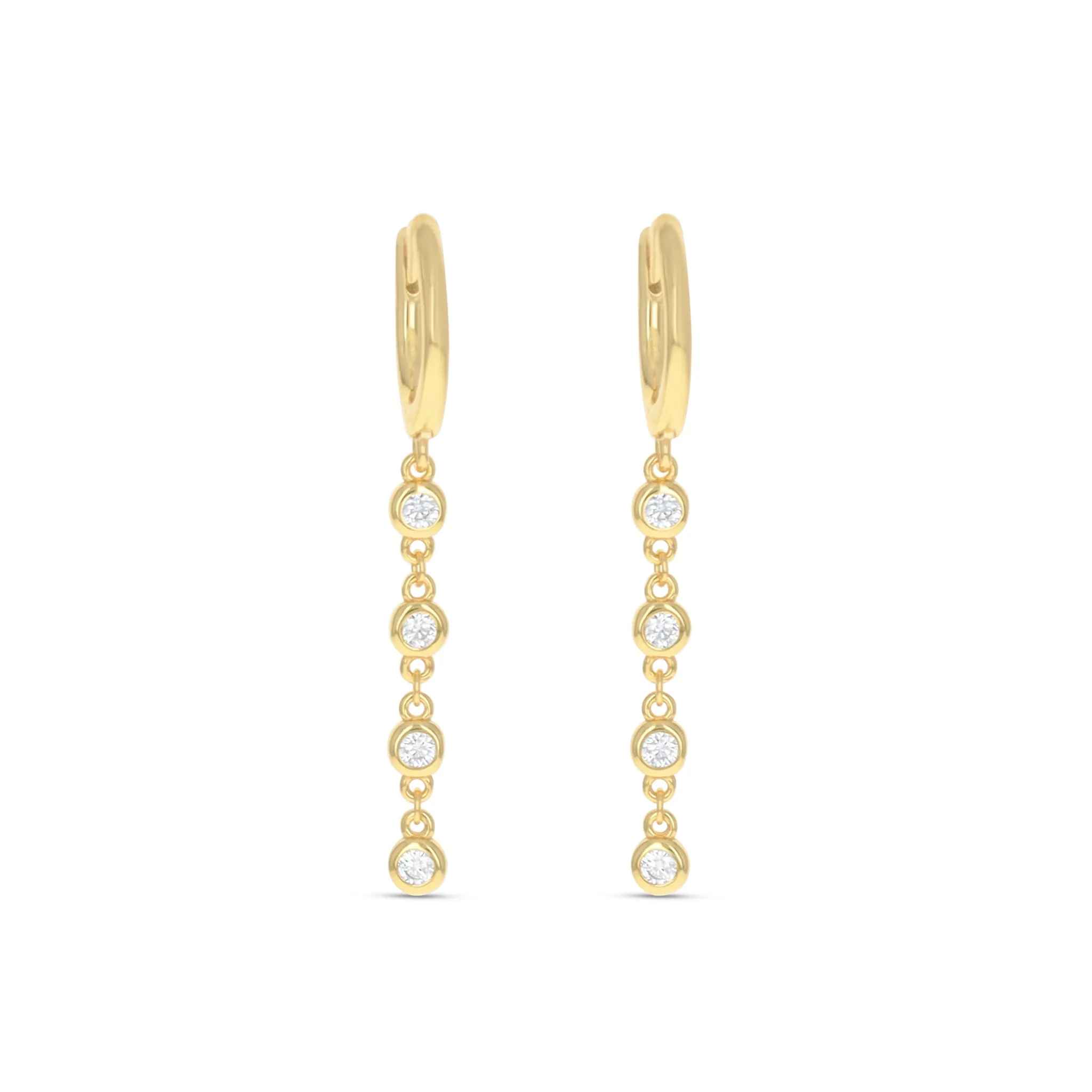 Cascading Charm Huggie Hoops