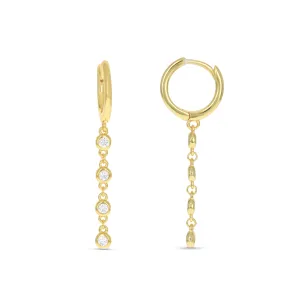 Cascading Charm Huggie Hoops