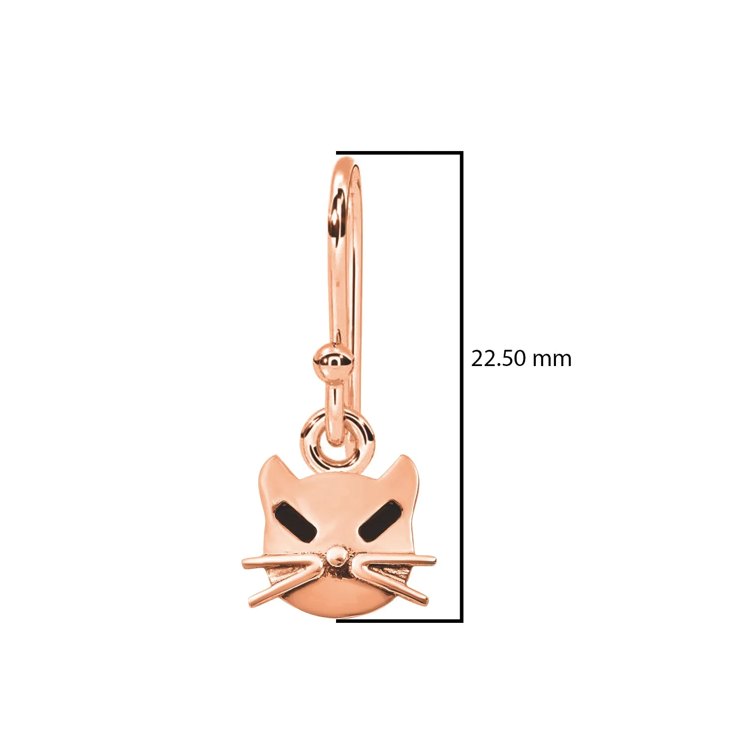 Cat Dangle Earrings For Women 925 Sterling Silver Animal Earrings Minimalist Cat Face Earrings
