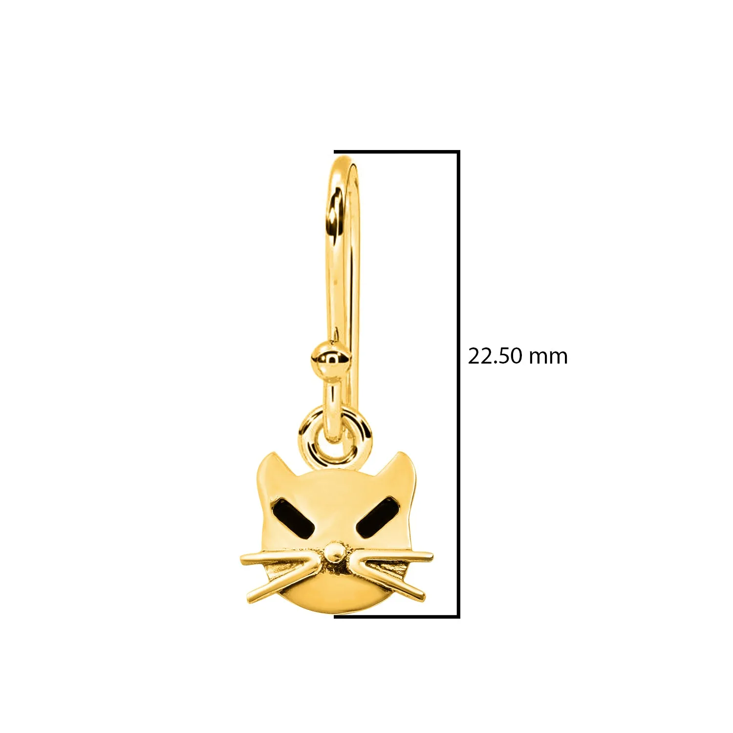 Cat Dangle Earrings For Women 925 Sterling Silver Animal Earrings Minimalist Cat Face Earrings