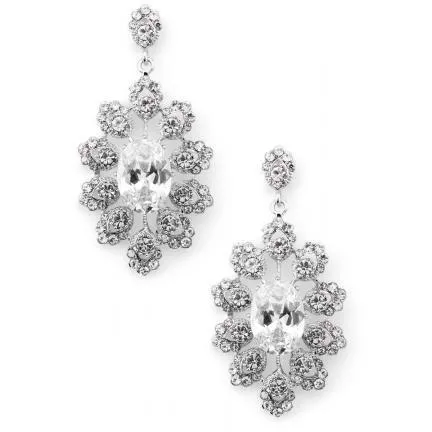 Catya Crystal and Rhinestone Earrings