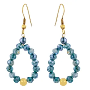 Certified 25 Cts Blue Diamonds Dangler Earrings in 925 Silver