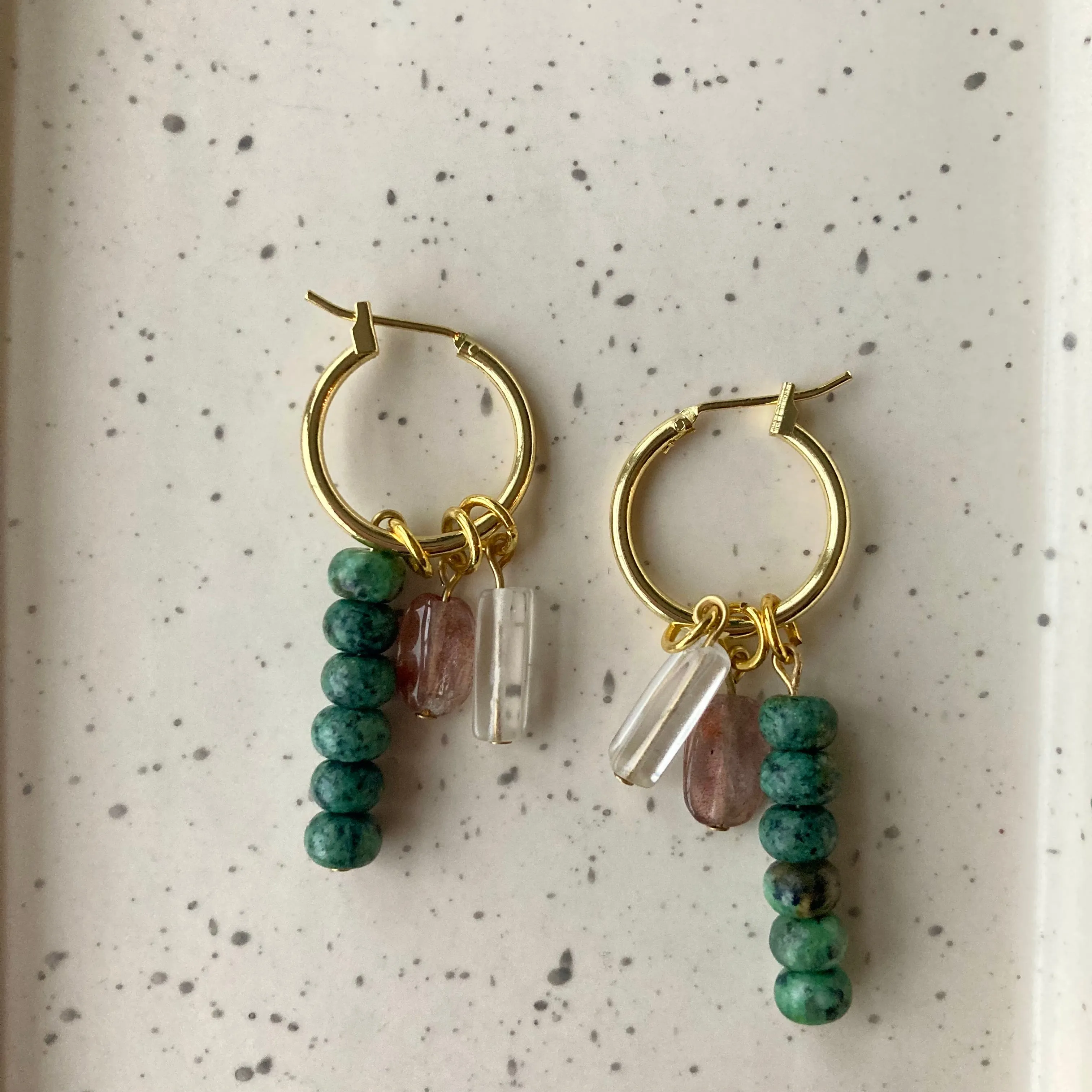 CHARM HOOPS | GOLD FILLED