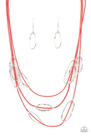 Check Your CORD-inates Red Paparazzi Necklace