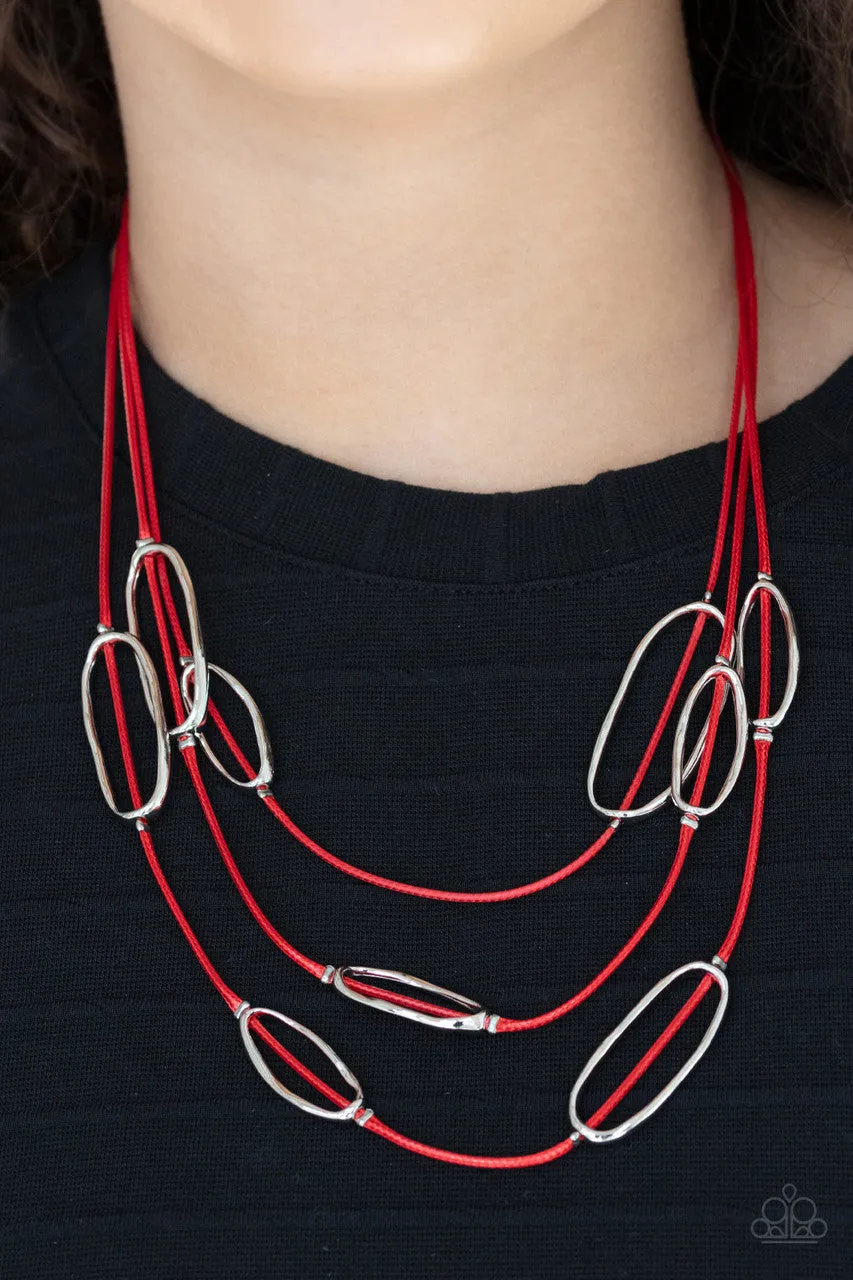 Check Your CORD-inates Red Paparazzi Necklace