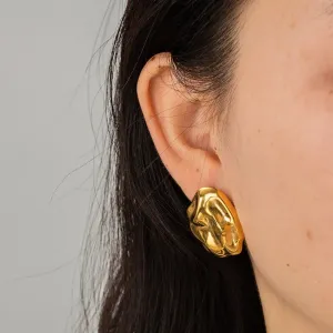Chic Stainless Steel Hammered Studs