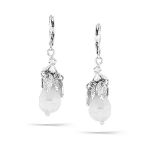 CLEAR FACETED CRYSTAL DROP  EARRINGS #232WH3101 (1E13)