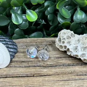 Clear Vintage Crystal Earrings on Sterling Silver Posts – 6mm Sparkle