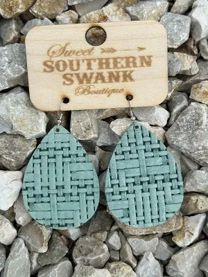 Clearspring Green Teardrop Earrings