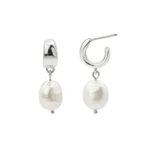 Cocoon Hoops | Silver   Pearl