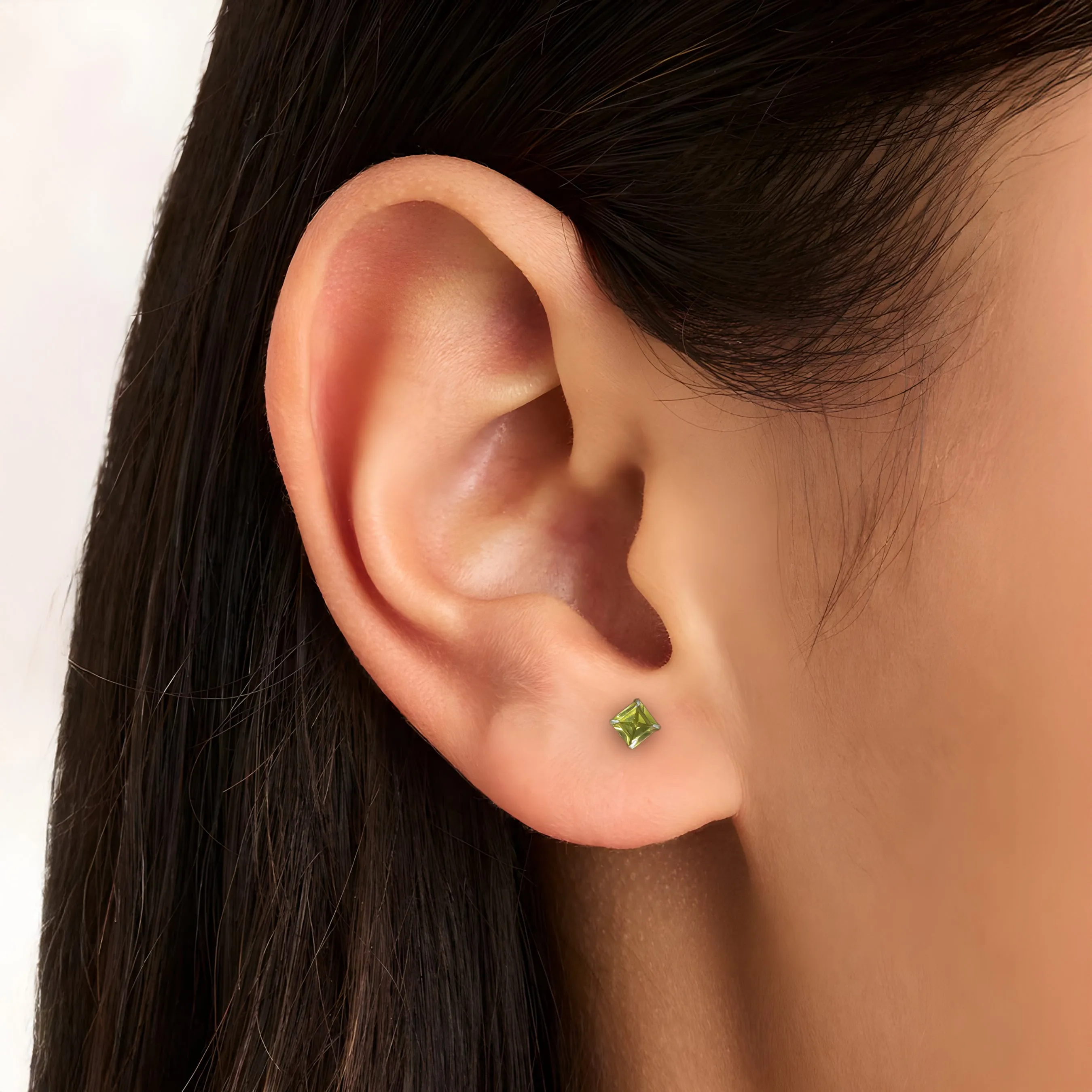 Color Your Spark Stones Unisex Silver Earrings in Vibrant Hues