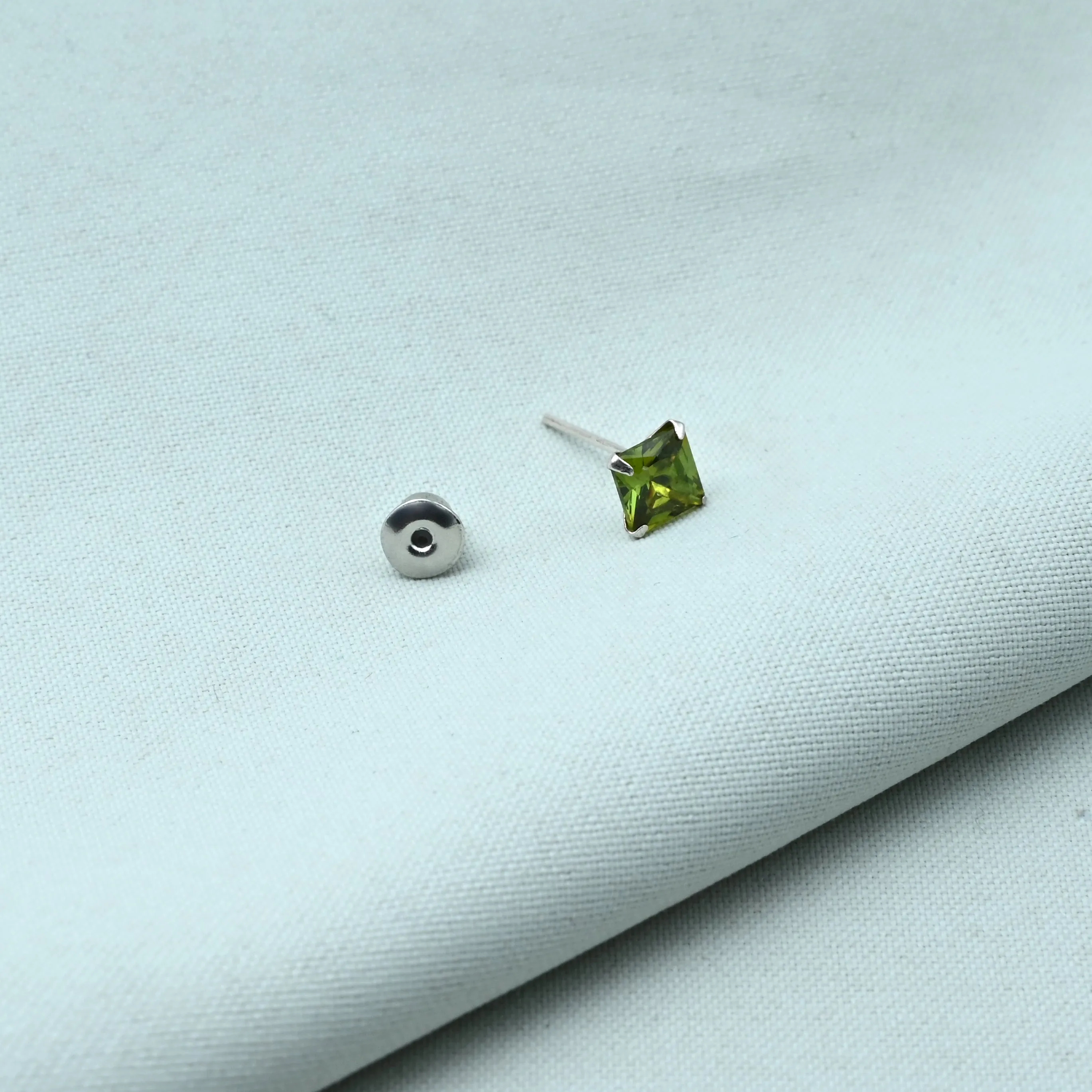 Color Your Spark Stones Unisex Silver Earrings in Vibrant Hues