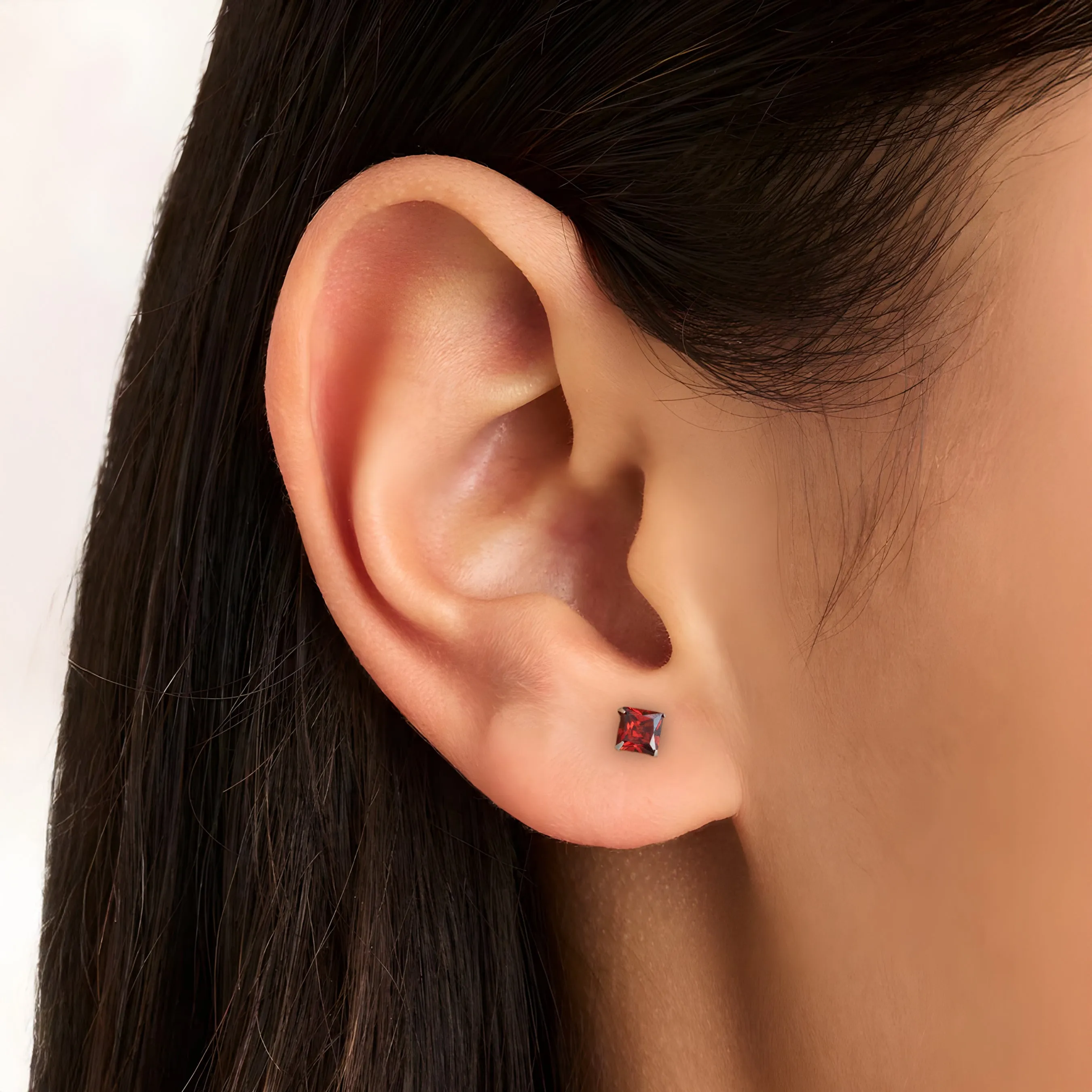 Color Your Spark Stones Unisex Silver Earrings in Vibrant Hues