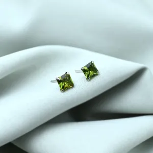 Color Your Spark Stones Unisex Silver Earrings in Vibrant Hues