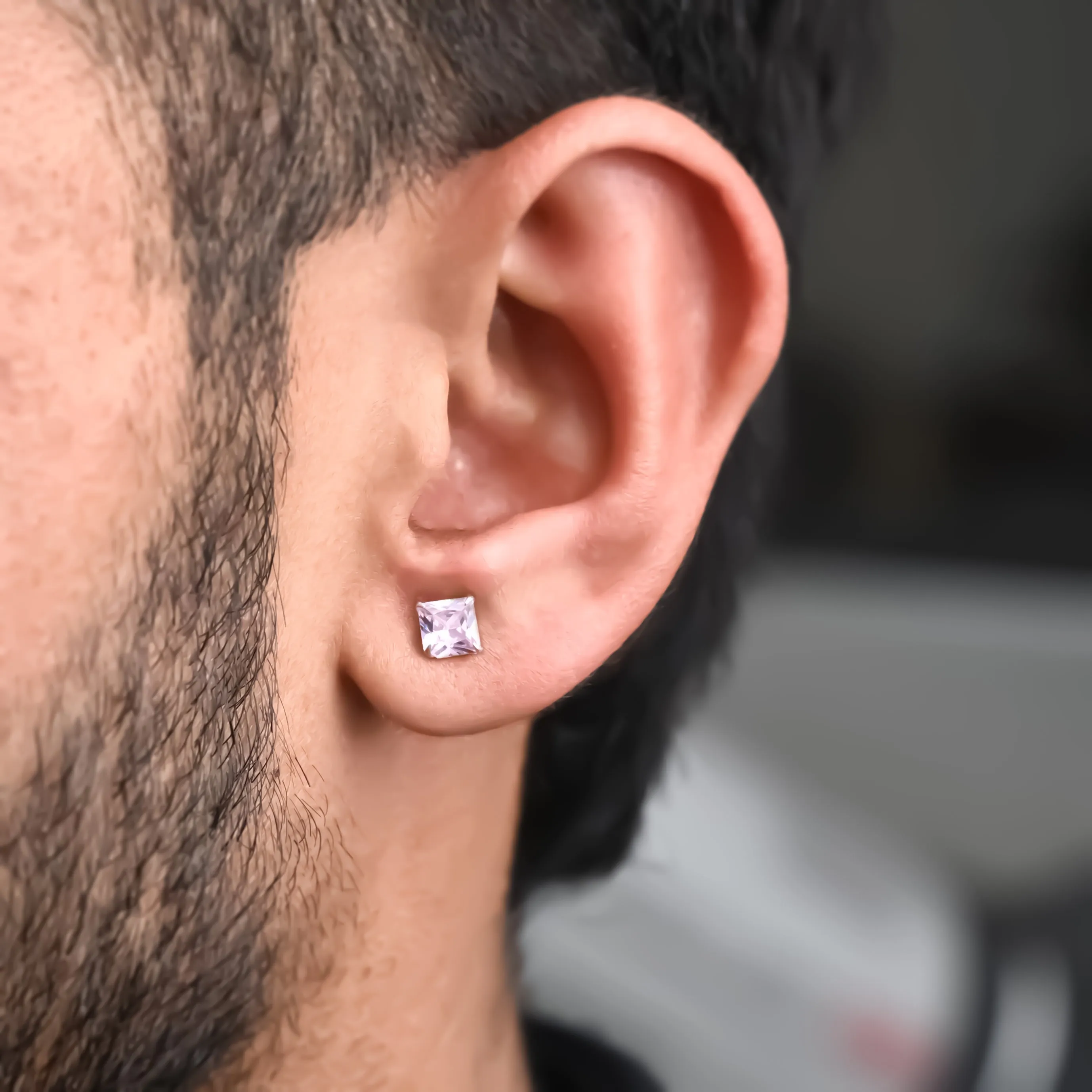 Color Your Spark Stones Unisex Silver Earrings in Vibrant Hues