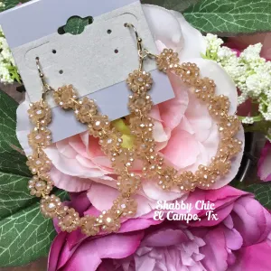 Colorado Crystal Flower Earrings