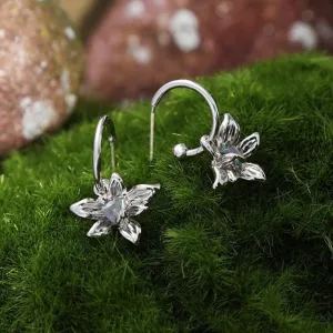 Colorful Zircon Flower Earring Light Luxury