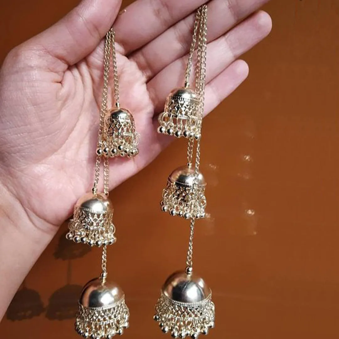 Combo of 4 Oxidized Layered Beads Jhumki