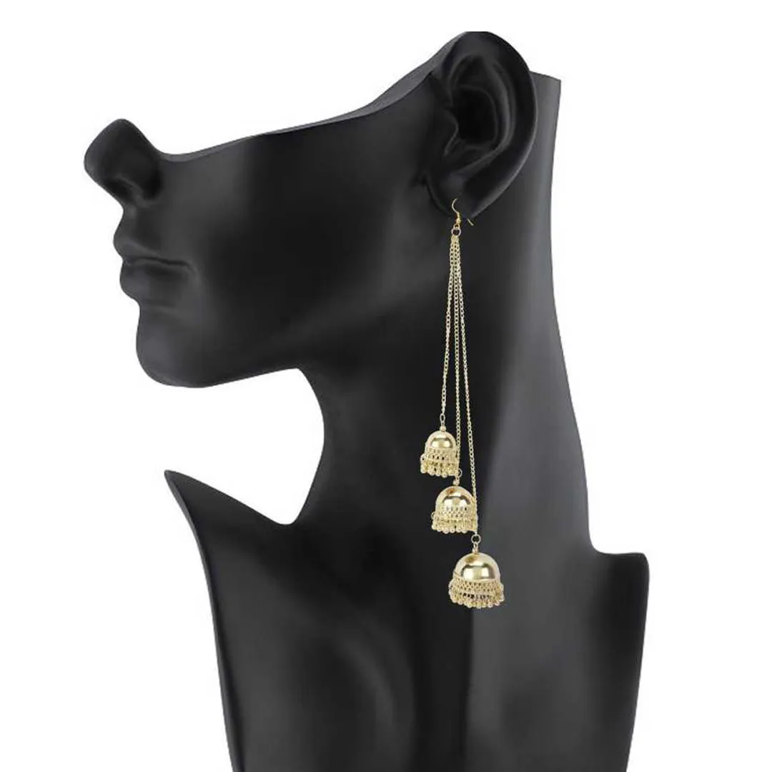 Combo of 4 Oxidized Layered Beads Jhumki