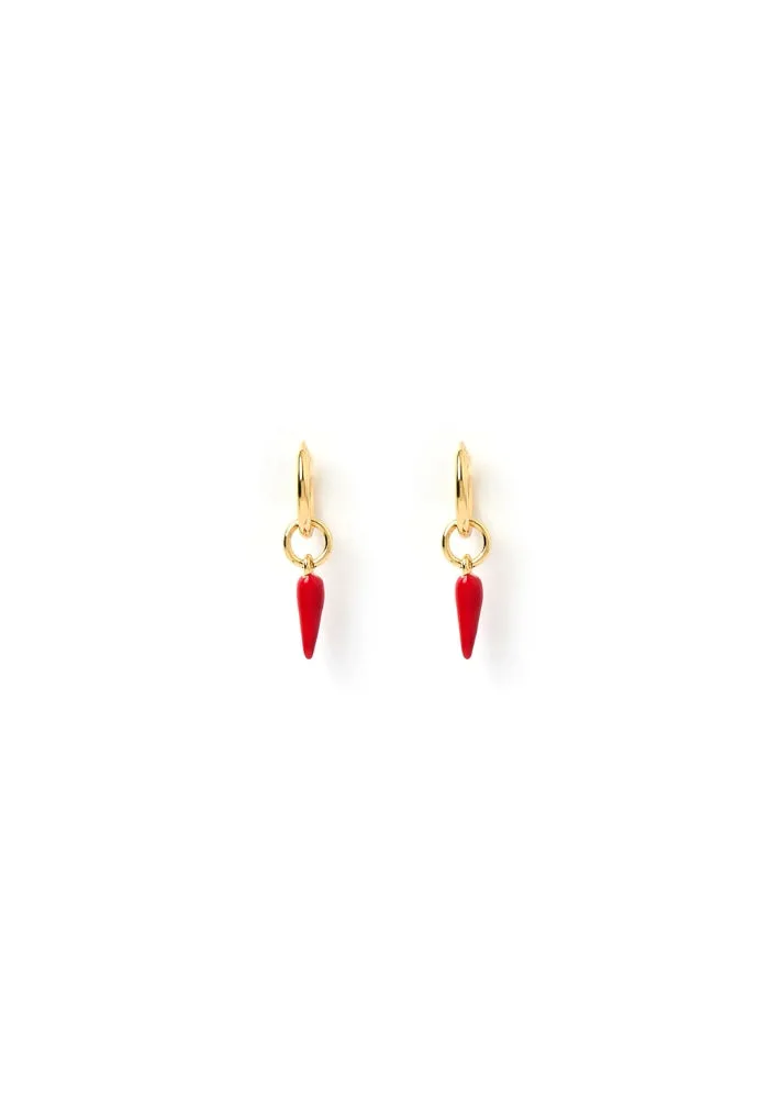Cornicello Red Charm Earrings - Small
