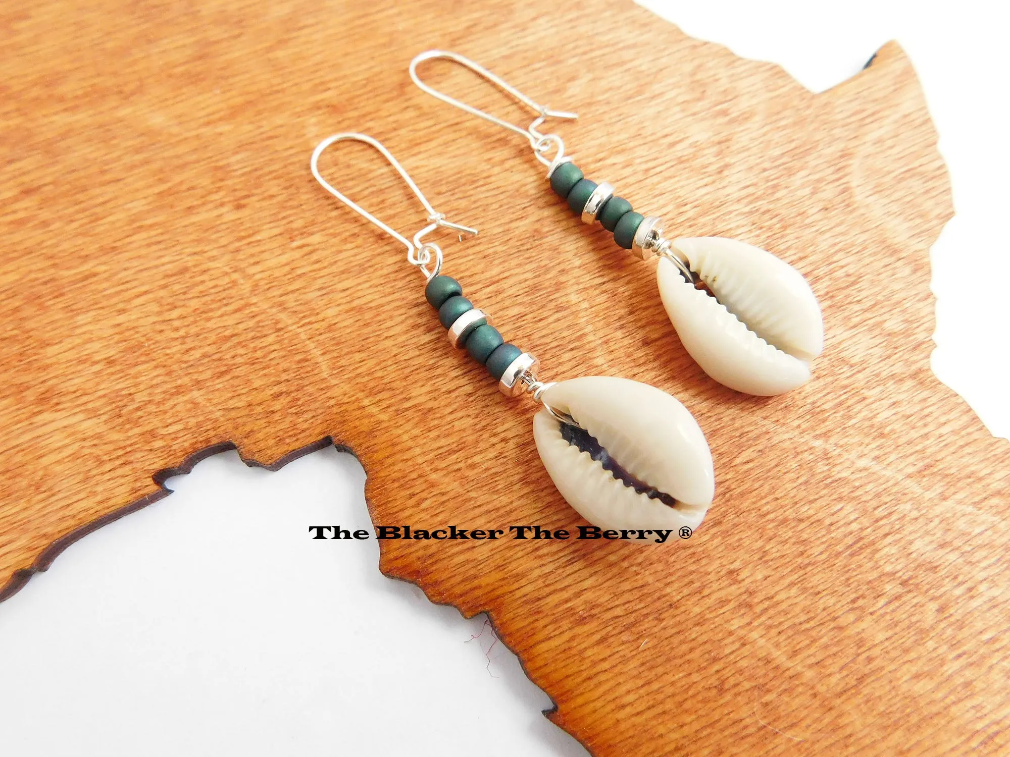 Cowrie Earrings Beaded Ethnic Jewelry