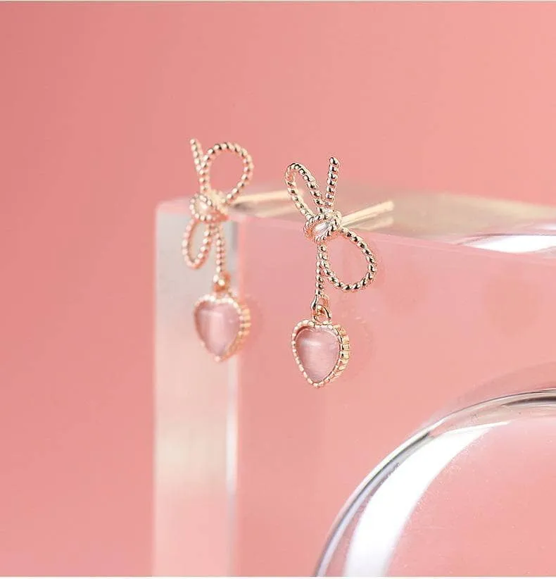 Created Diamond Delicate and Classic Bow Element Earrings