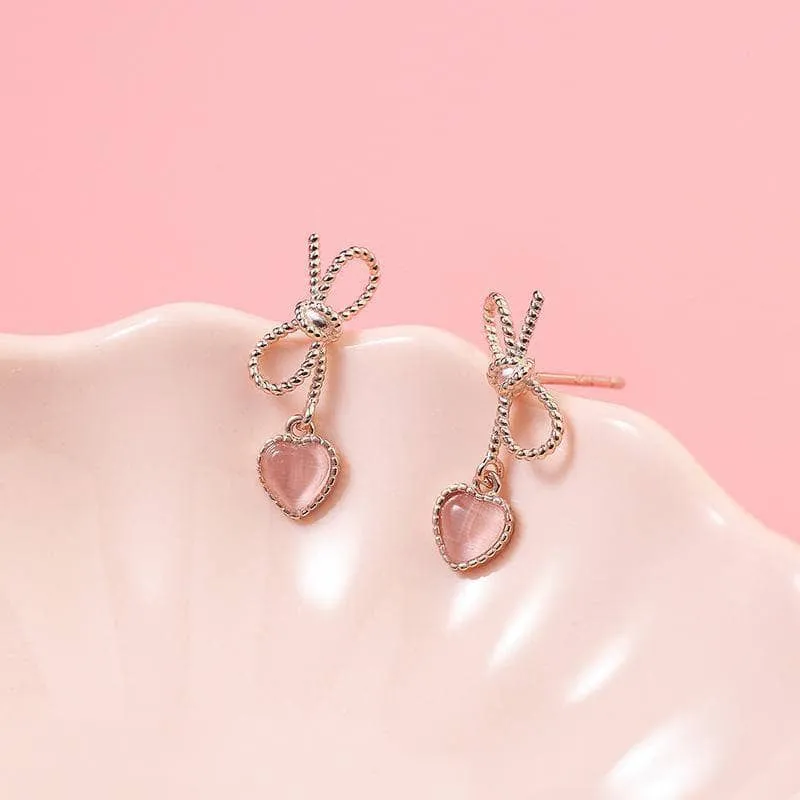 Created Diamond Delicate and Classic Bow Element Earrings