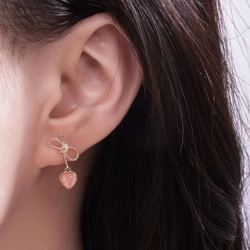 Created Diamond Delicate and Classic Bow Element Earrings