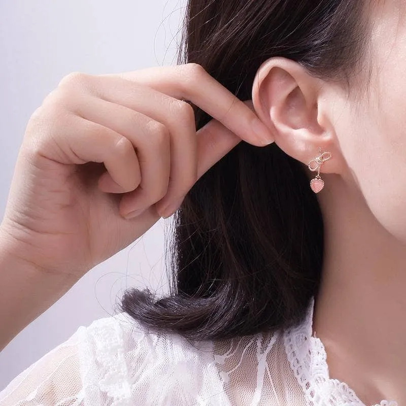 Created Diamond Delicate and Classic Bow Element Earrings