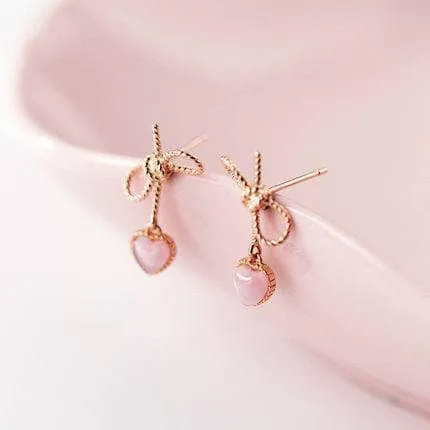 Created Diamond Delicate and Classic Bow Element Earrings